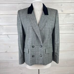 Vintage Christopher Kent by Schrader Black Glen Plaid Riding Jacket